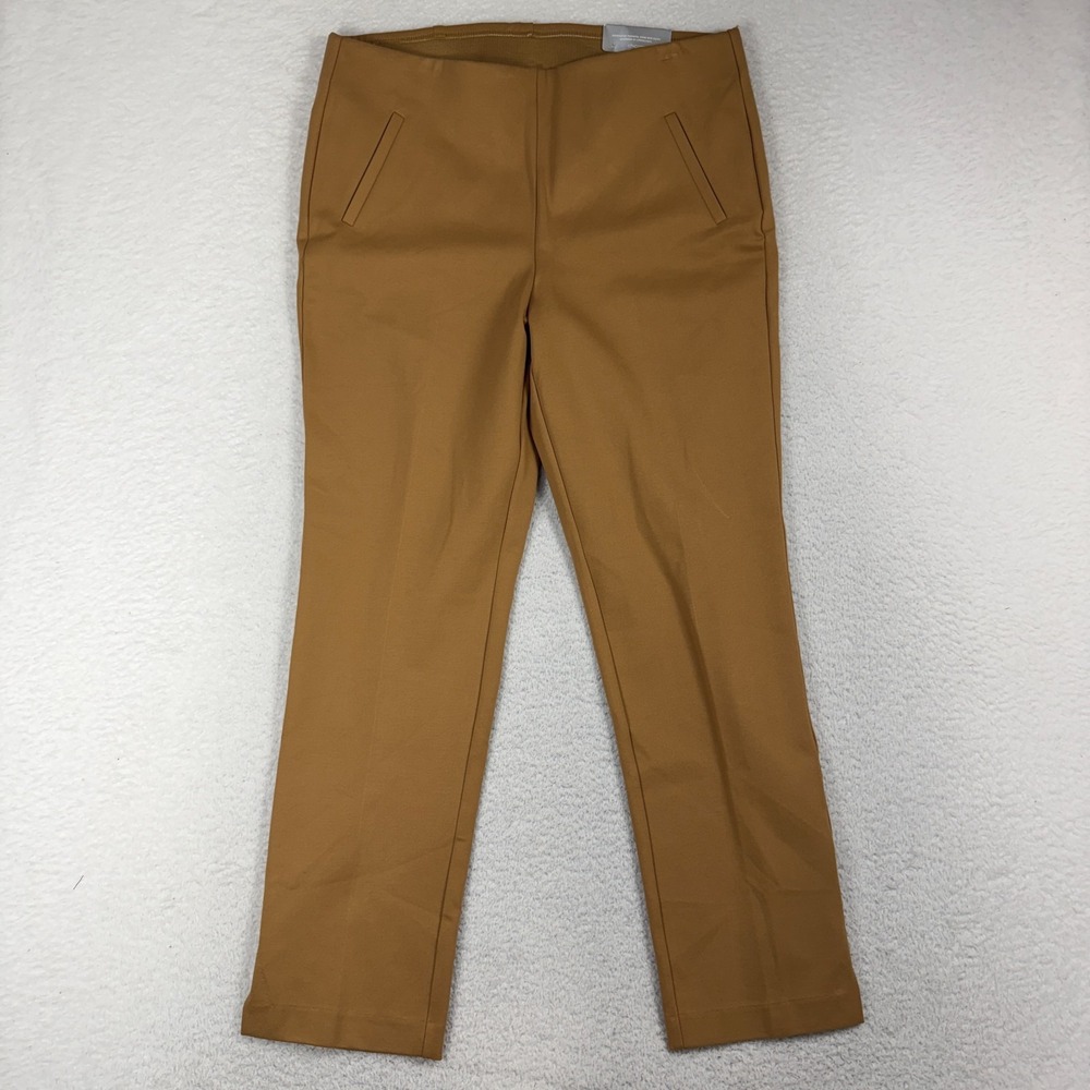 Chicos So Slimming 360 Juliet Side Vent Ankle Pants Camel 14R (34.5x29) NWT